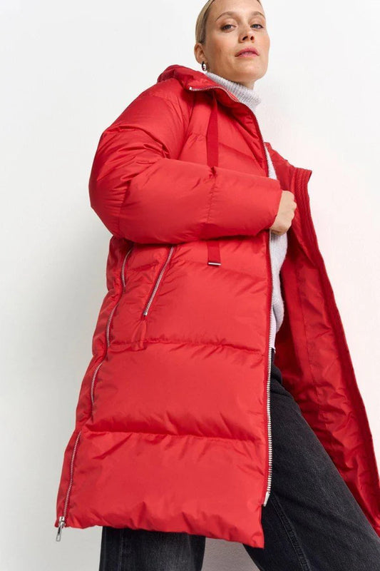 Millisíð dúnúlpa - 4 litir