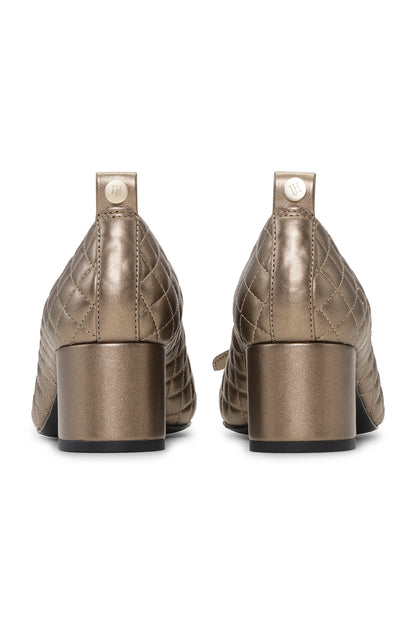 Ballerínuskór með háum hæl