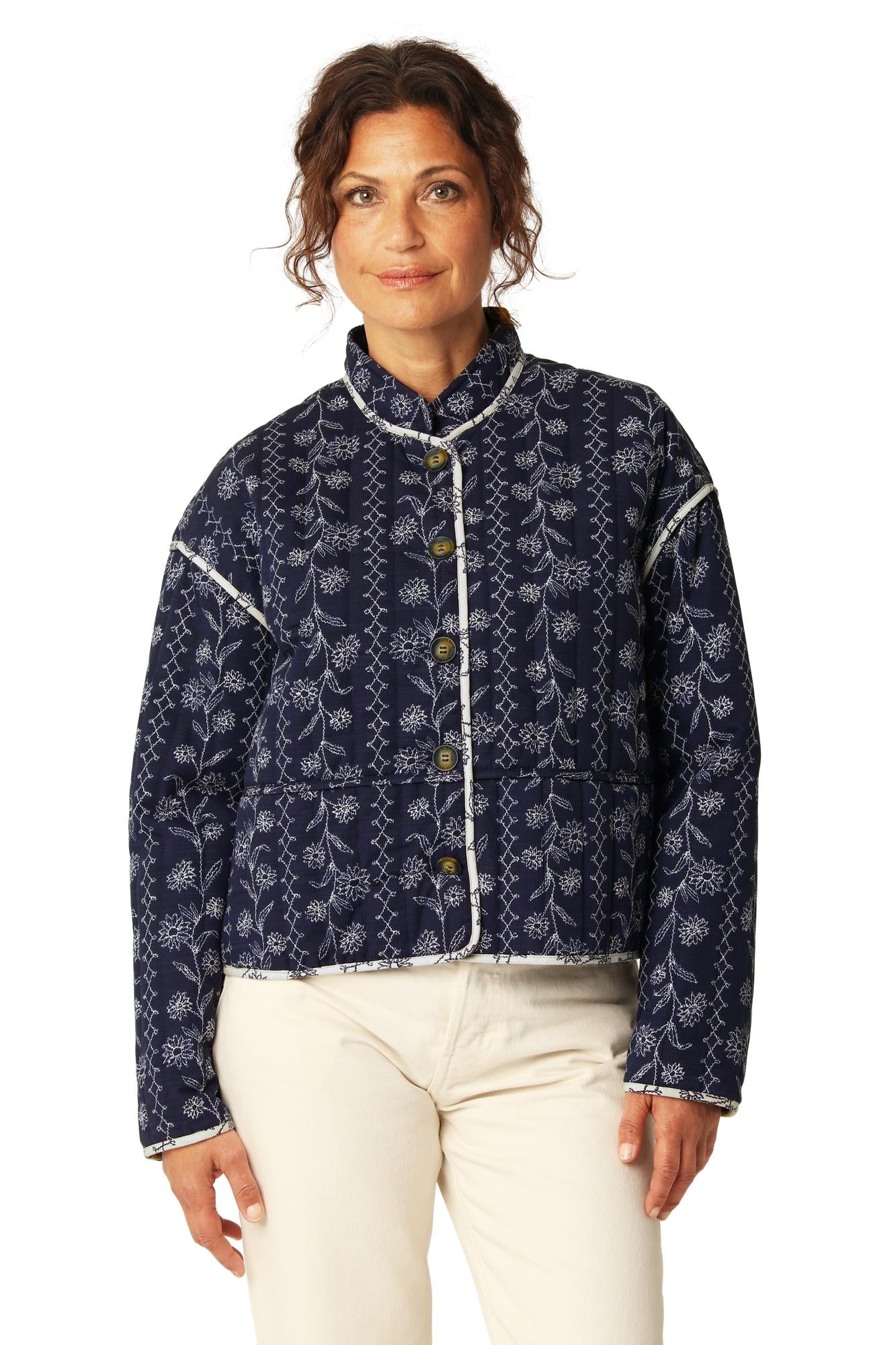 Stuttur munstraður jakki