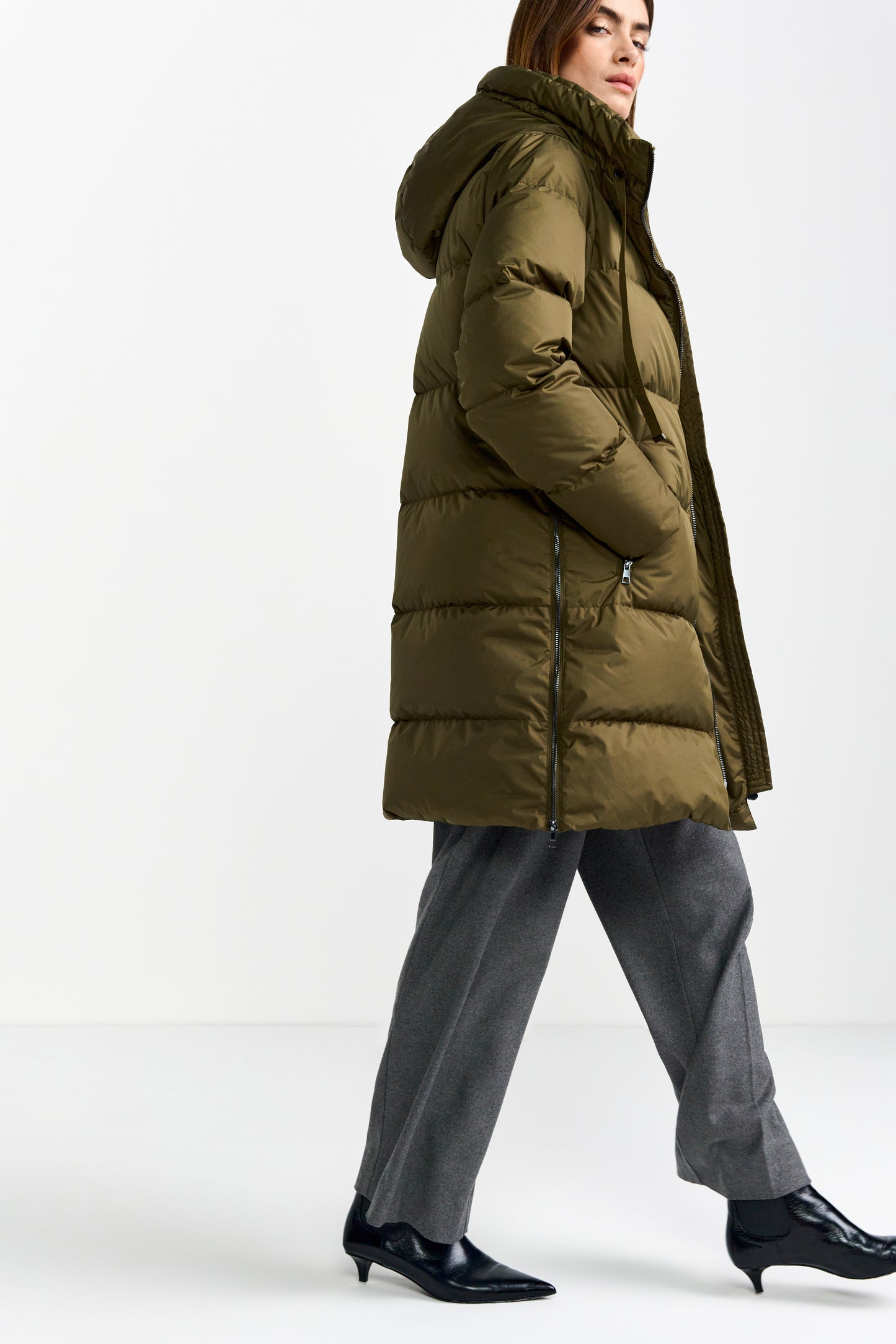 Millisíð dúnúlpa - 4 litir